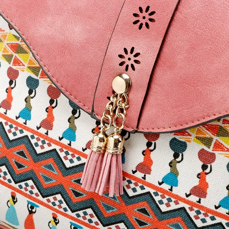 2017 Summer Vintage Bag For Women Messenger Bags Canvas Print Crossbody Shoulder Bag Small Ladies Designer Handbags High Quality