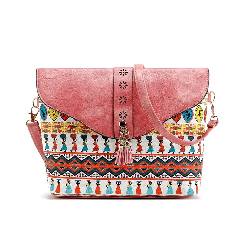 2017 Summer Vintage Bag For Women Messenger Bags Canvas Print Crossbody Shoulder Bag Small Ladies Designer Handbags High Quality