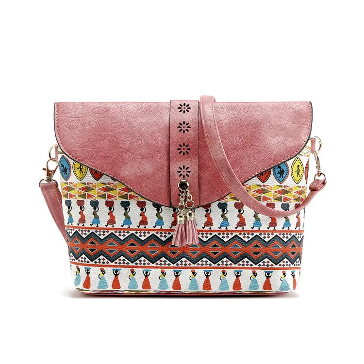 2017 Summer Vintage Bag For Women Messenger Bags Canvas Print Crossbody Shoulder Bag Small Ladies Designer Handbags High Quality