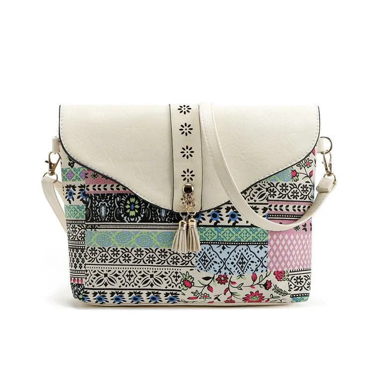2017 Summer Vintage Bag For Women Messenger Bags Canvas Print Crossbody Shoulder Bag Small Ladies Designer Handbags High Quality