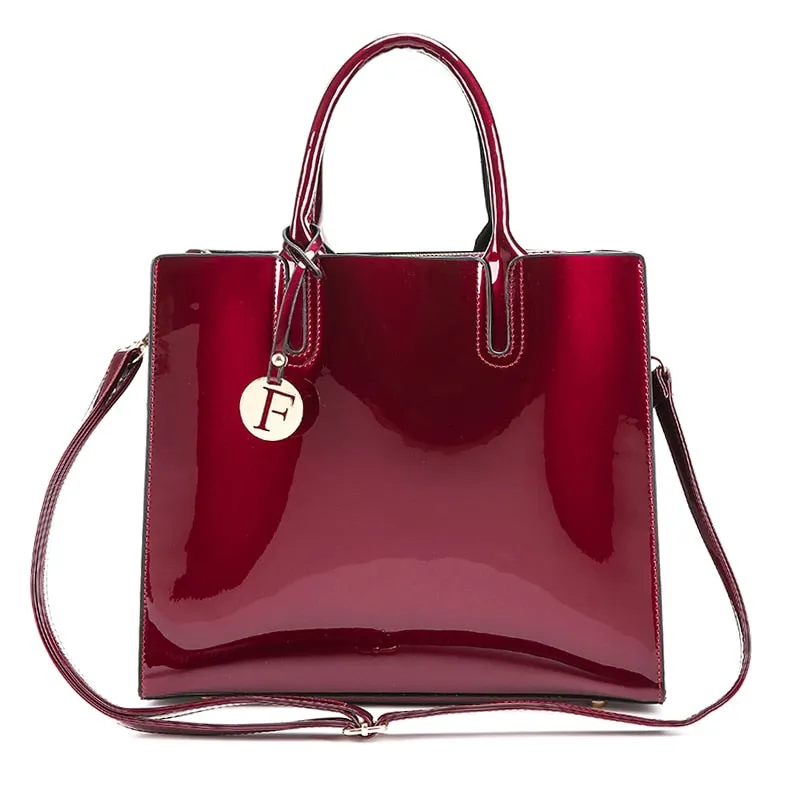 3 Sets High Quality Patent Leather Women Handbags Luxury Brands Tote Bag Ladies Shoulder Messenger crossbody bag Clutch Feminina