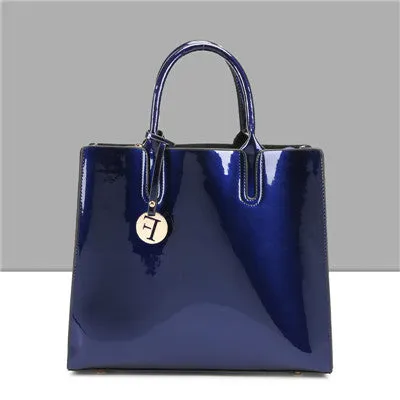 3 Sets High Quality Patent Leather Women Handbags Luxury Brands Tote Bag Ladies Shoulder Messenger crossbody bag Clutch Feminina