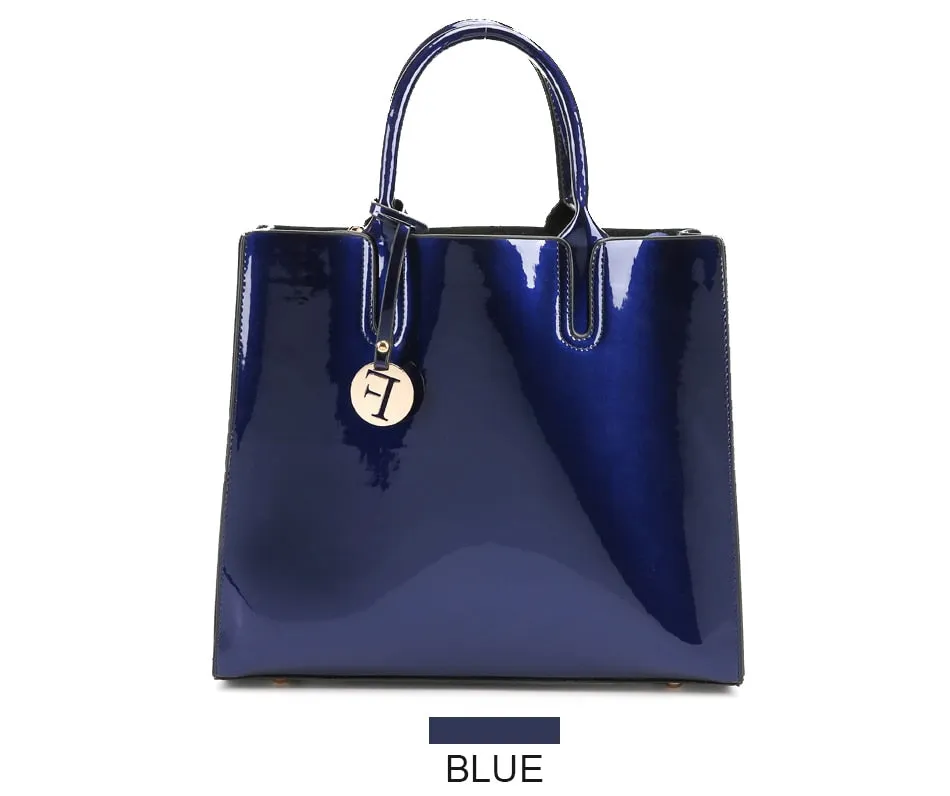 3 Sets High Quality Patent Leather Women Handbags Luxury Brands Tote Bag Ladies Shoulder Messenger crossbody bag Clutch Feminina