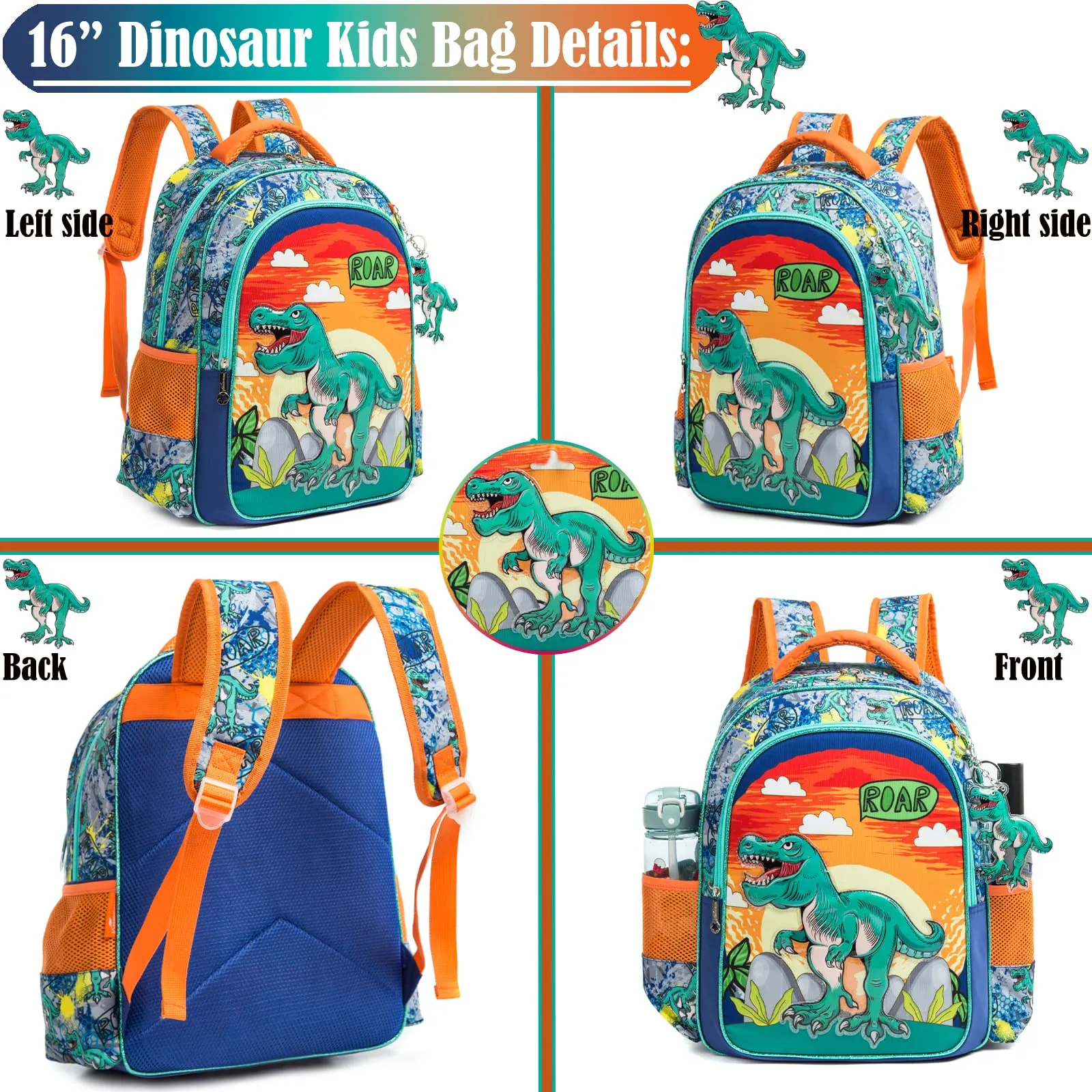 3D Cartoon Pattern Kids Boys Girls School Bags/Bookbags/Backpack