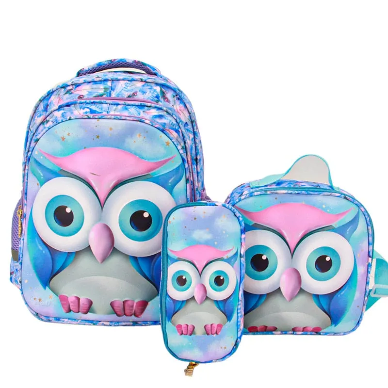 3D Cartoon Pattern Kids Boys Girls School Bags/Bookbags/Backpack