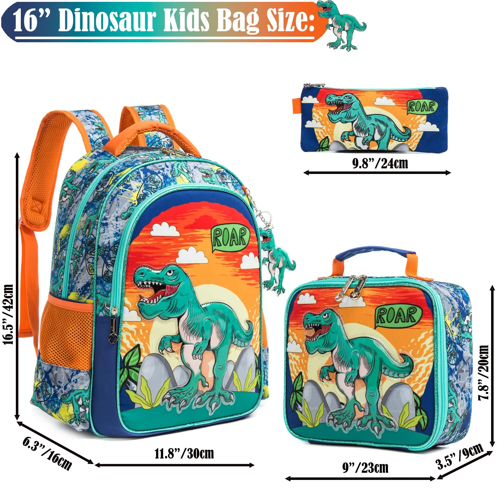 3D Cartoon Pattern Kids Boys Girls School Bags/Bookbags/Backpack