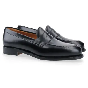 9628 - Black Polished Binder Penny Loafer