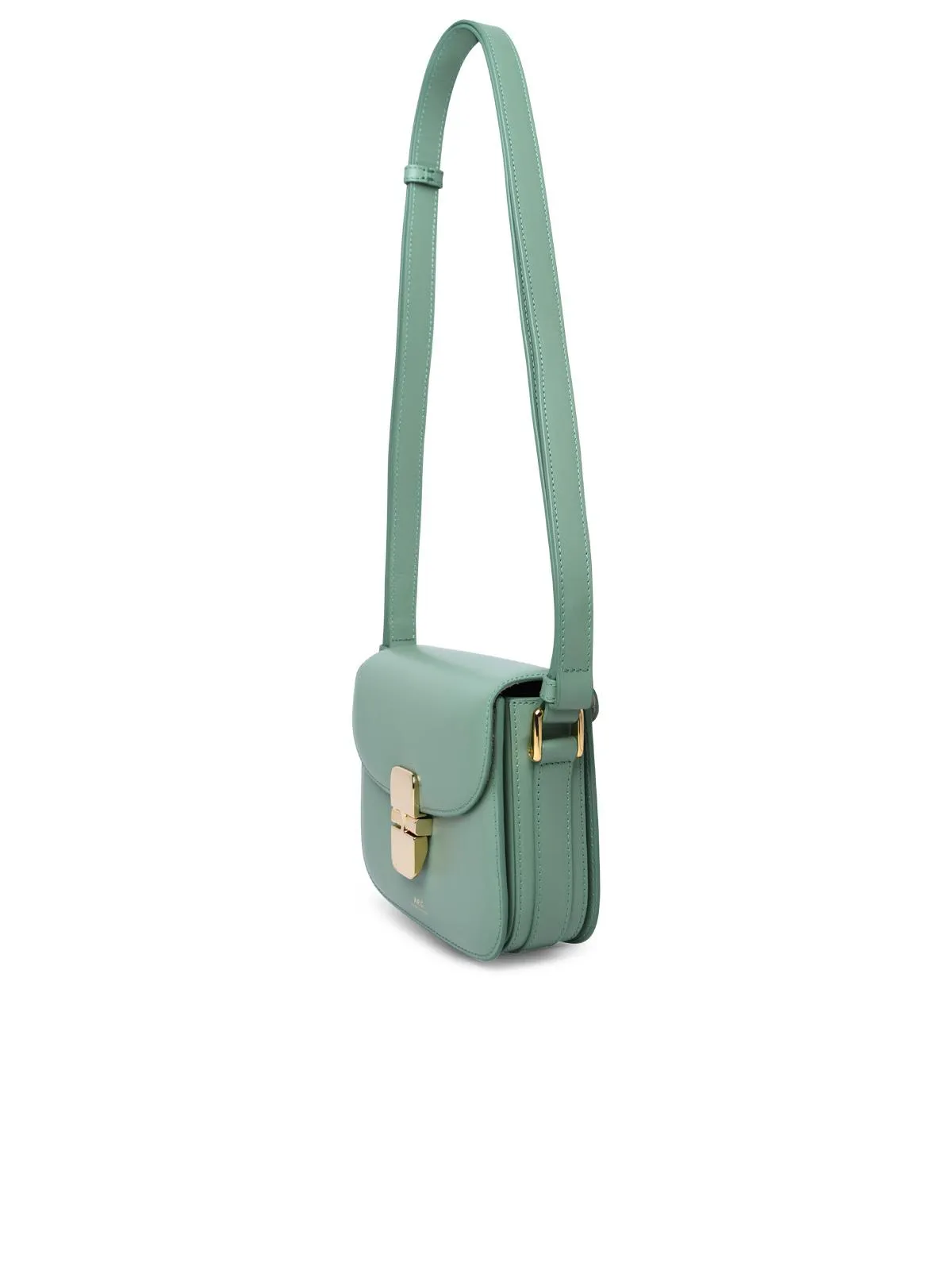 A.P.C. 'Grace' Mini Crossbody Bag In Green Lear