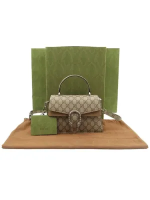 Beige Suede Dionysus Small Top Handle 2WAY 739496