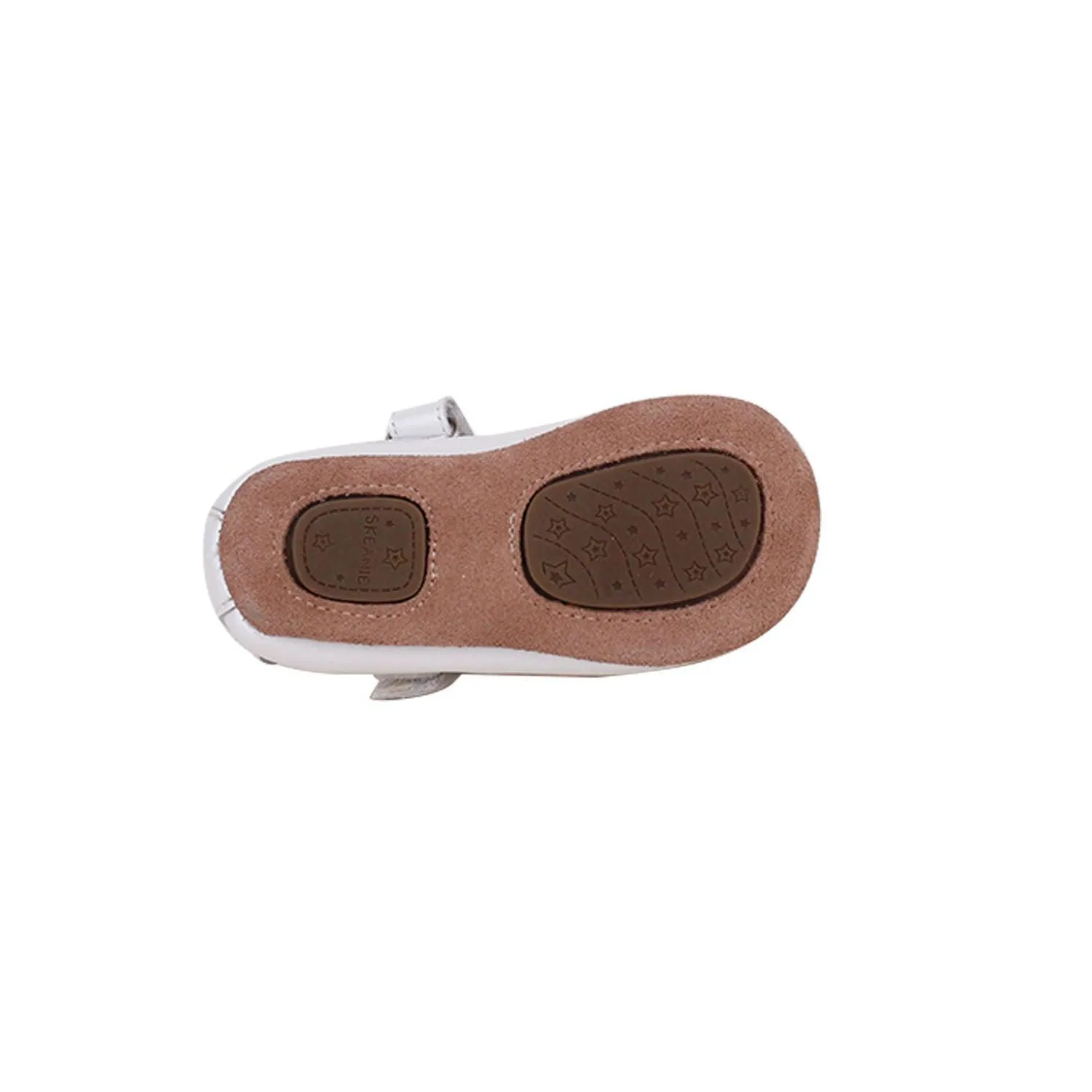 Bella Pre/First Walker Mary Jane Shoes Pearl White