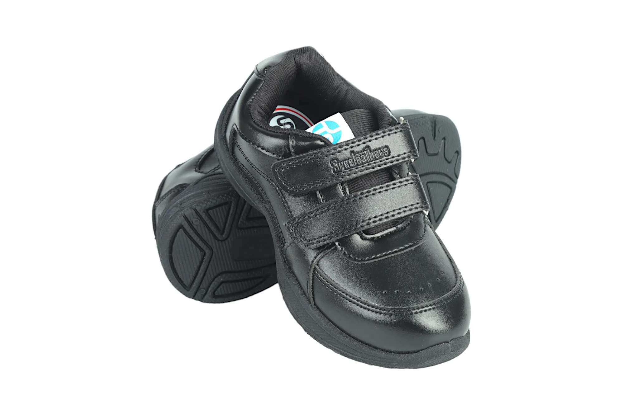 Black Velcro School Shoes for Kids 57003 (13Yrs  )