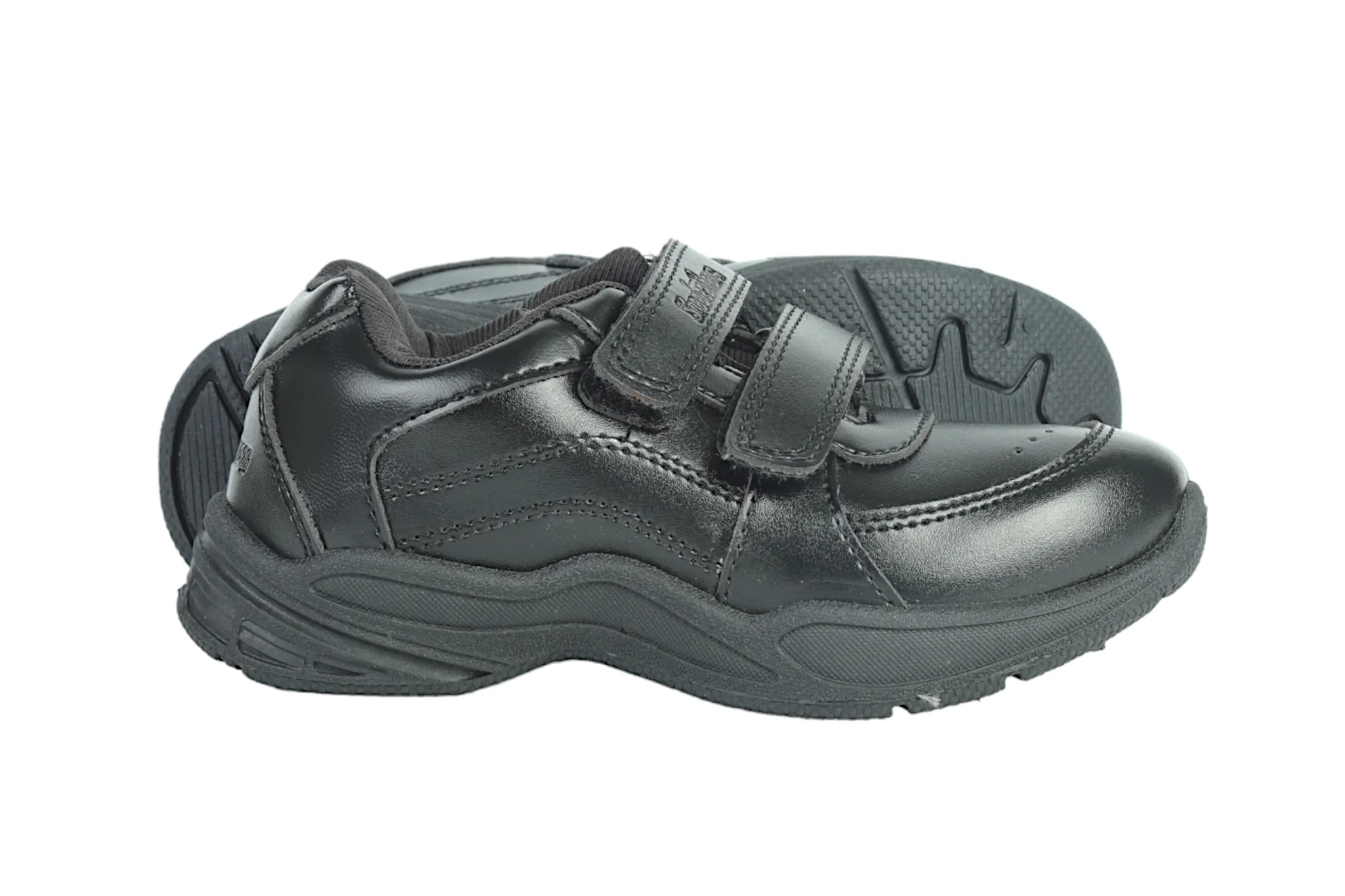 Black Velcro School Shoes for Kids 57003 (13Yrs  )
