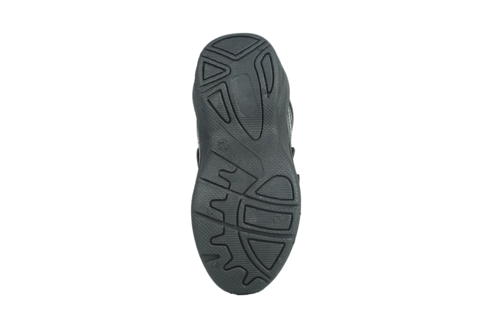 Black Velcro School Shoes for Kids 57003 (13Yrs  )