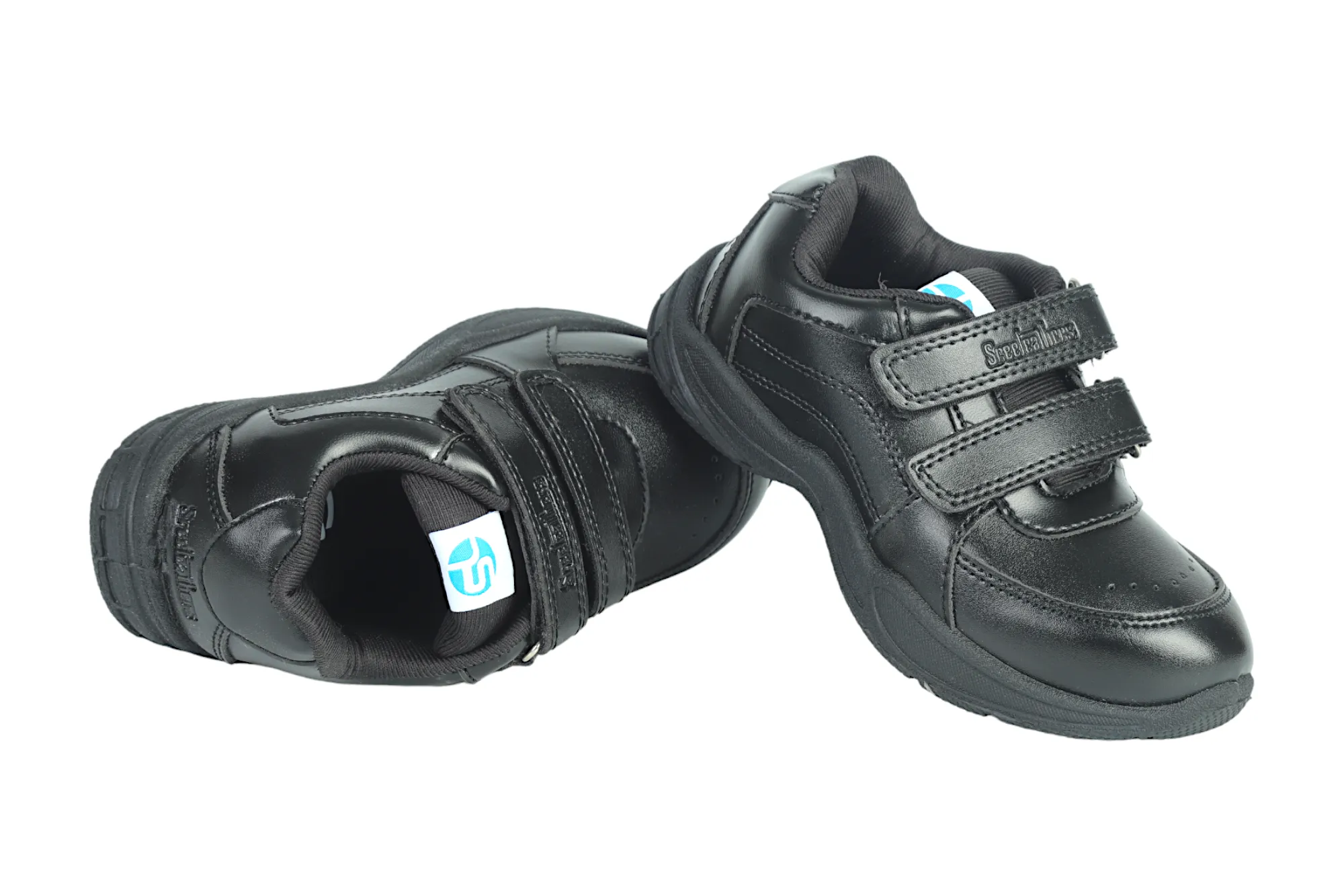 Black Velcro School Shoes for Kids 57003 (13Yrs  )