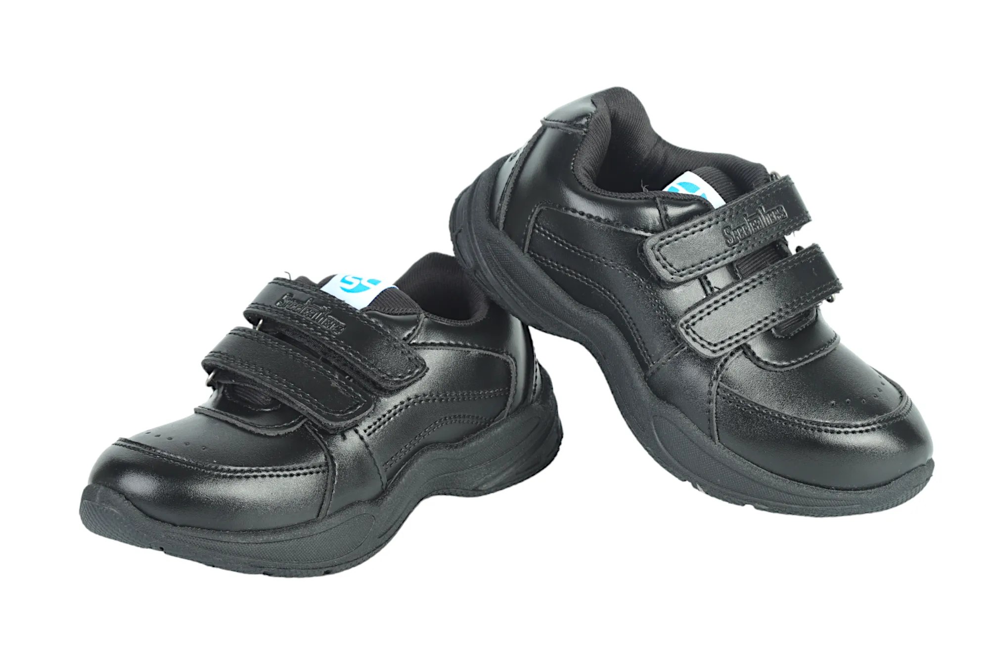 Black Velcro School Shoes for Kids 57003 (13Yrs  )