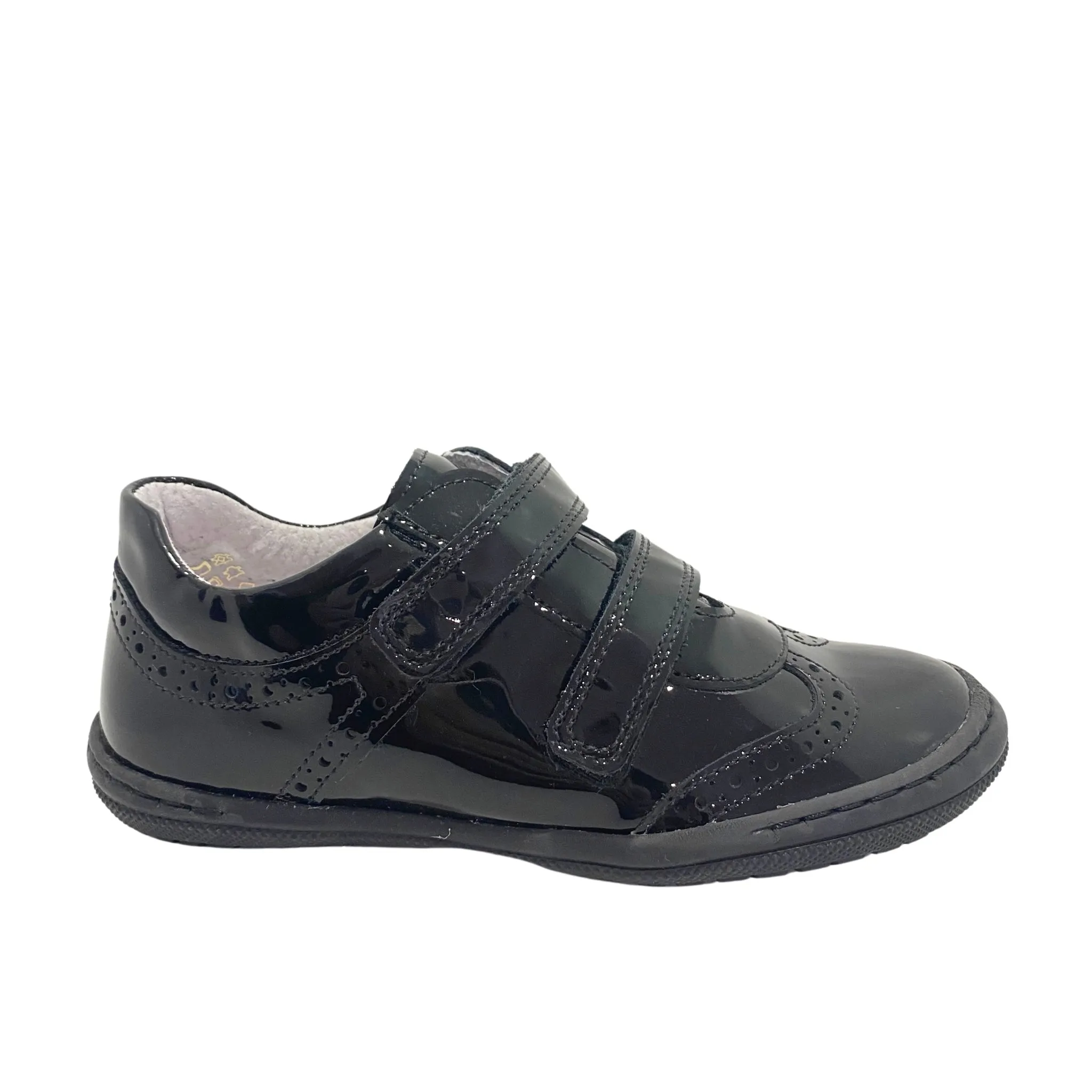 Bo-Bell School Shoes | Velcro Obiana | Black Patent