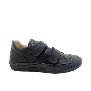 Bo-Bell School Shoes | Velcro Oskar | Black Leather