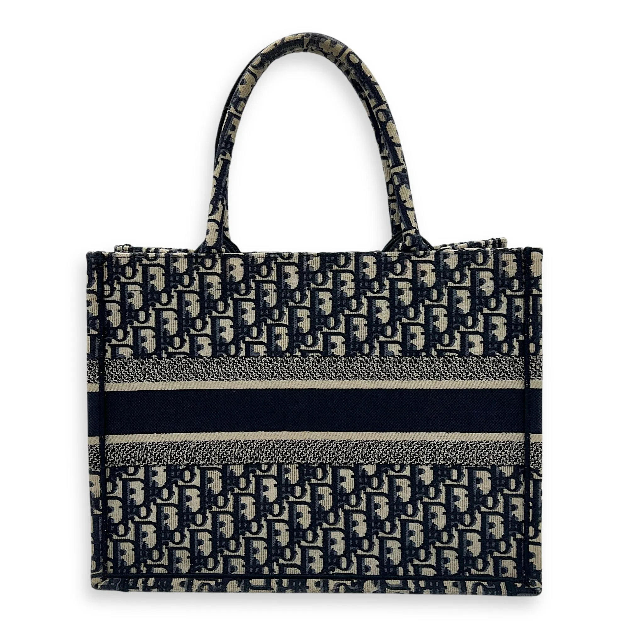 Book Tote Top Handle Bag Black in Jacquard