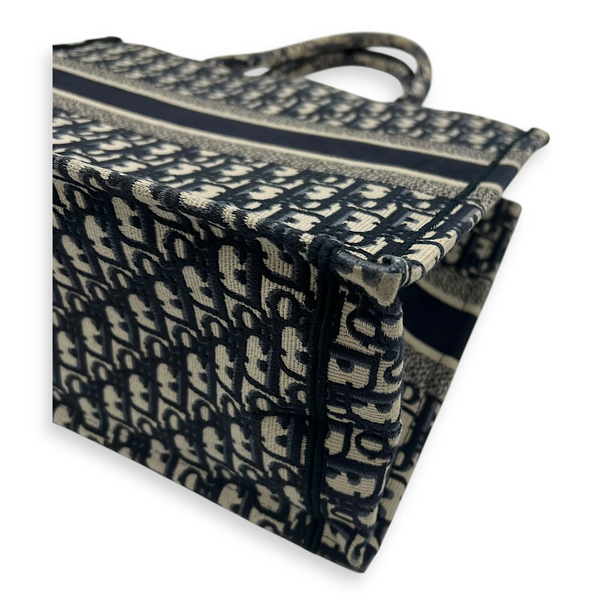 Book Tote Top Handle Bag Black in Jacquard