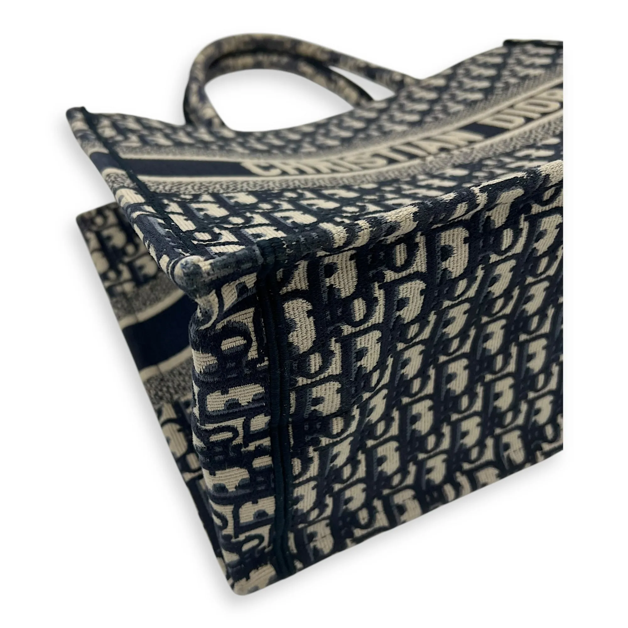 Book Tote Top Handle Bag Black in Jacquard