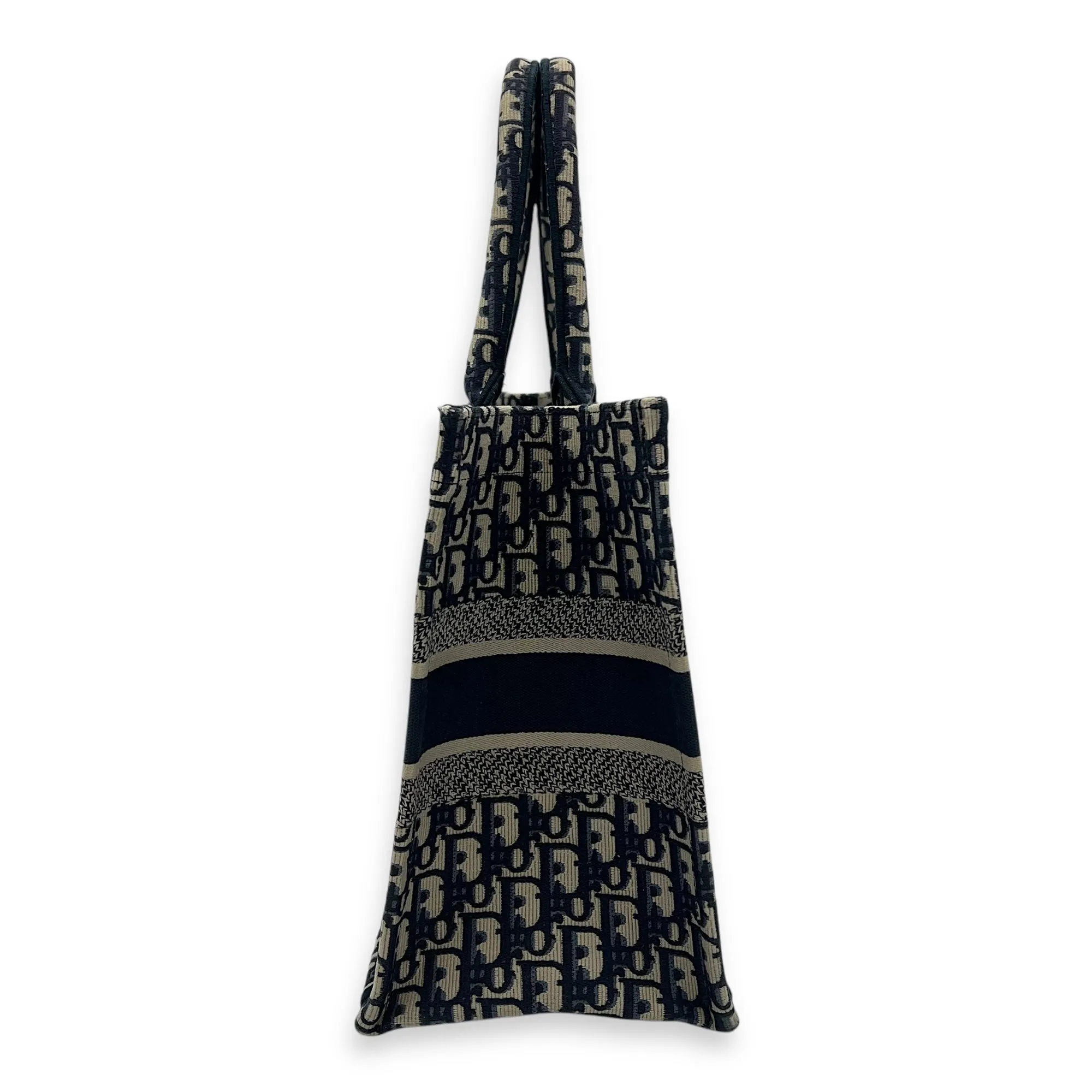 Book Tote Top Handle Bag Black in Jacquard
