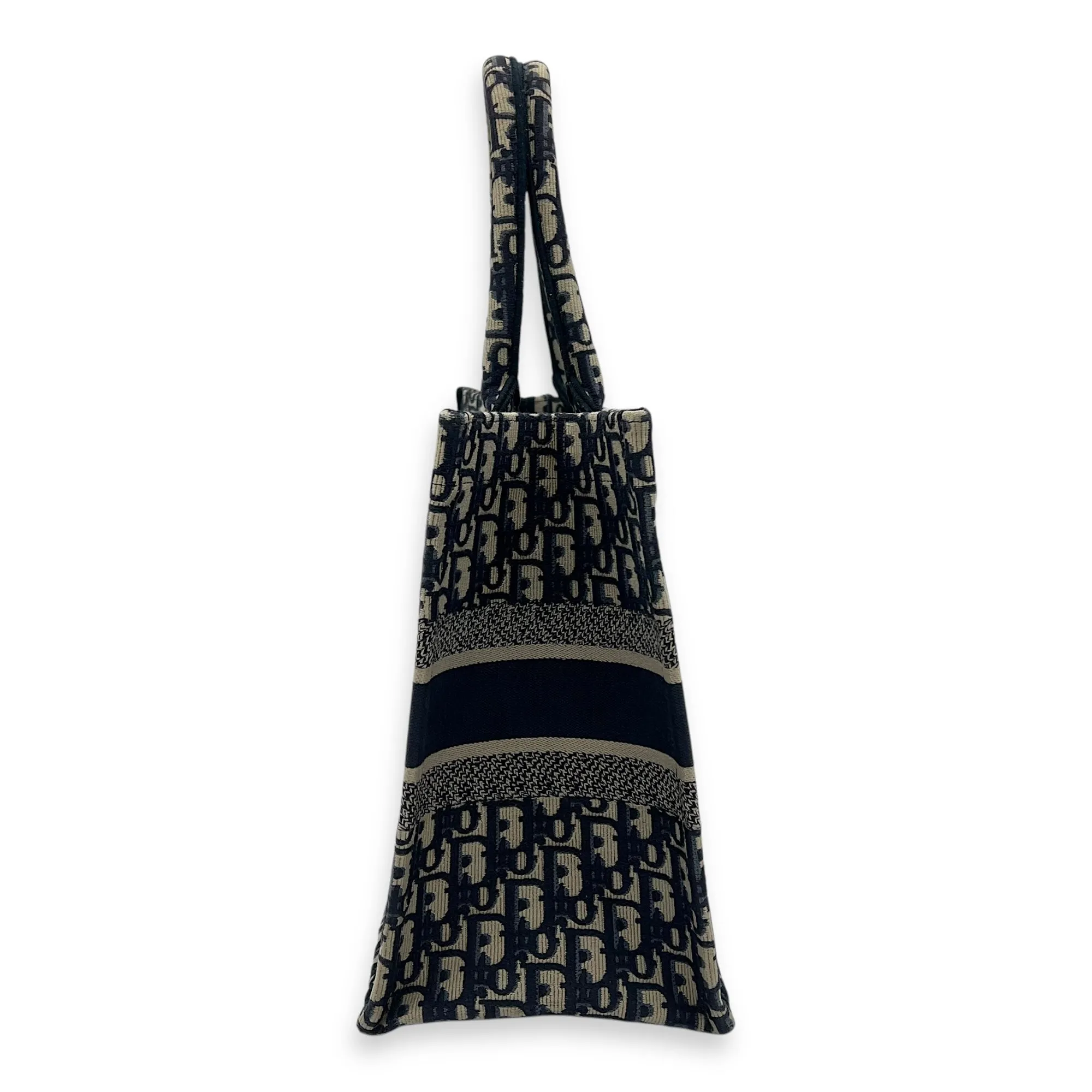 Book Tote Top Handle Bag Black in Jacquard