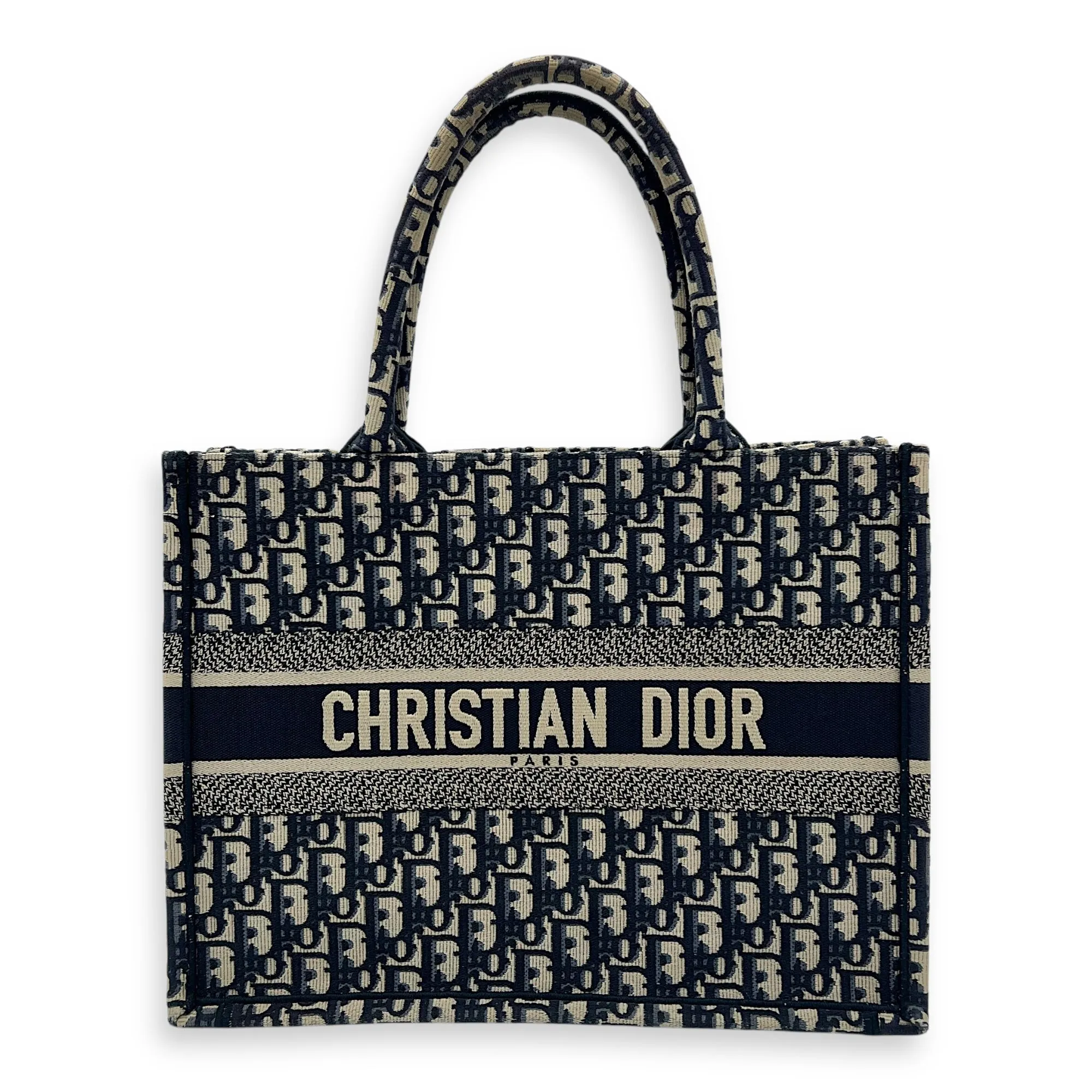 Book Tote Top Handle Bag Black in Jacquard