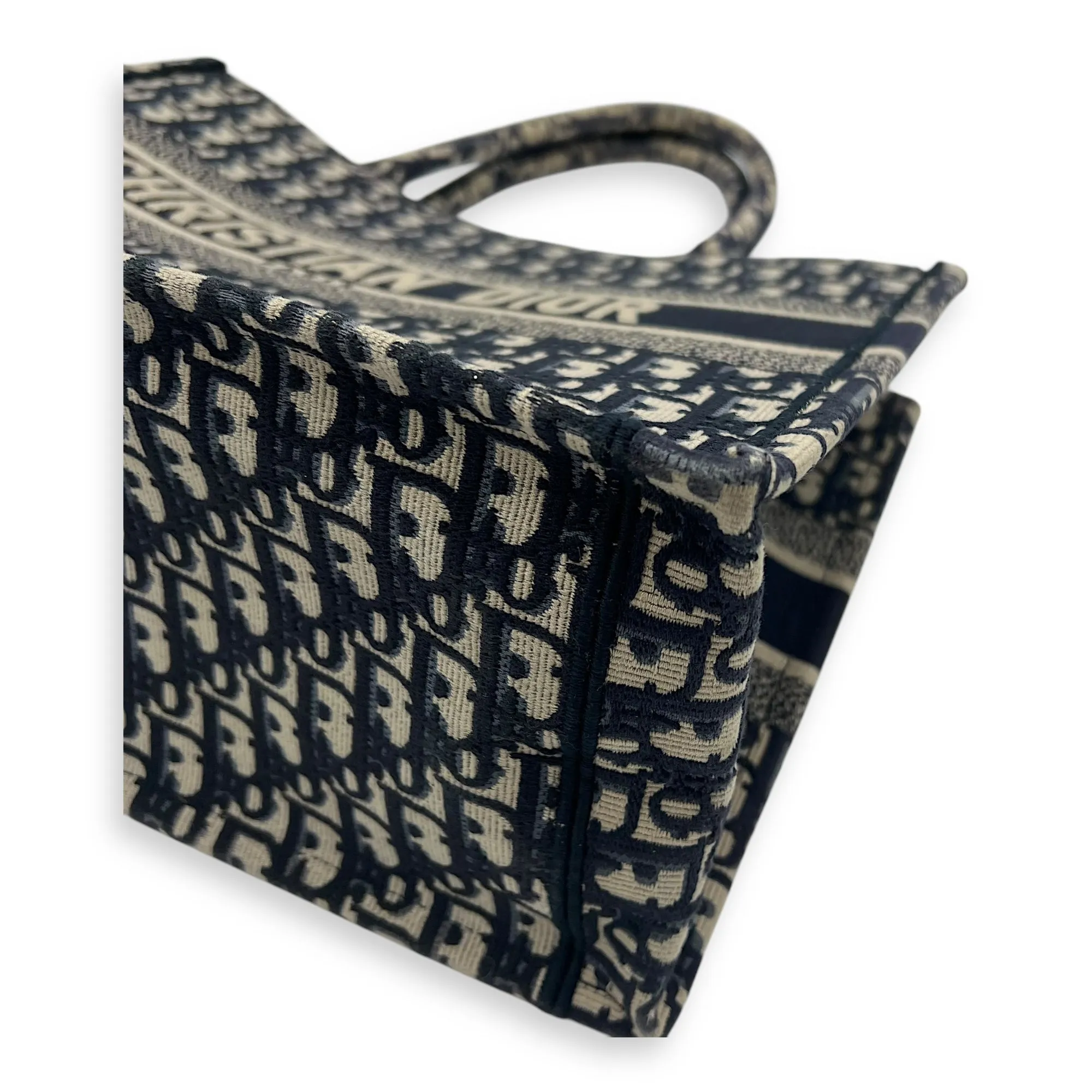 Book Tote Top Handle Bag Black in Jacquard