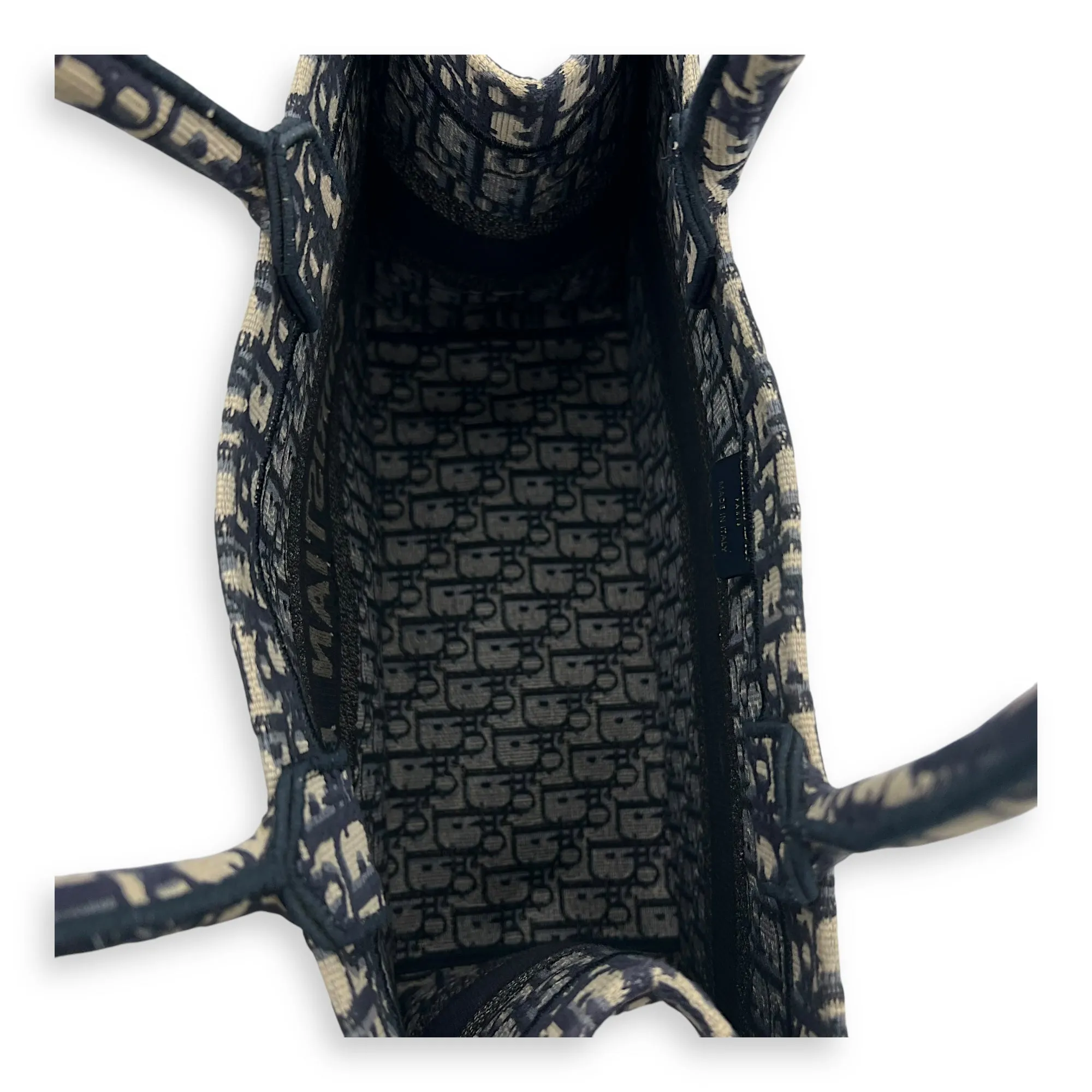 Book Tote Top Handle Bag Black in Jacquard