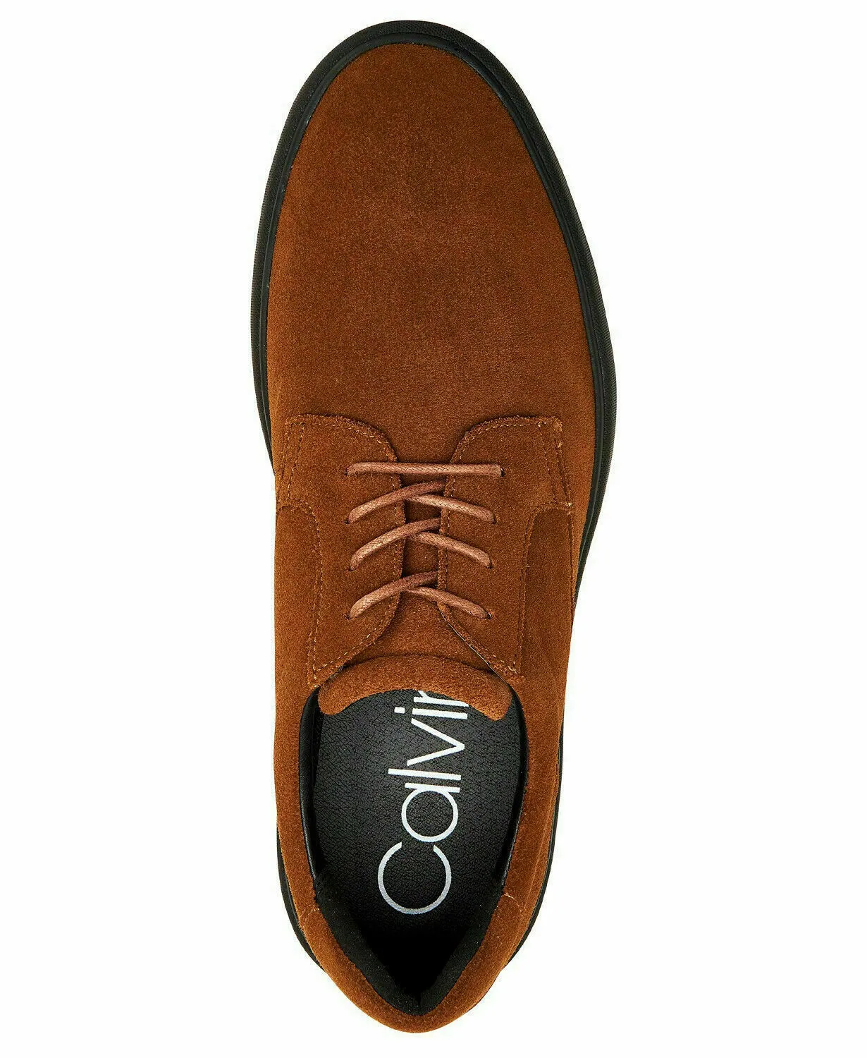 Calvin Klein Men's Gleyber Silky Suede Dress Oxfords  Color Russet Size 7M