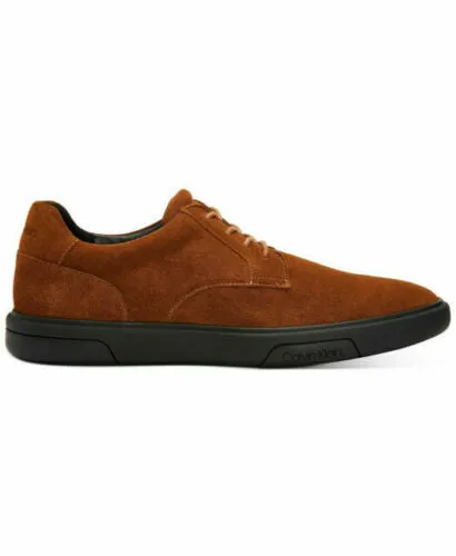 Calvin Klein Men's Gleyber Silky Suede Dress Oxfords  Color Russet Size 7M