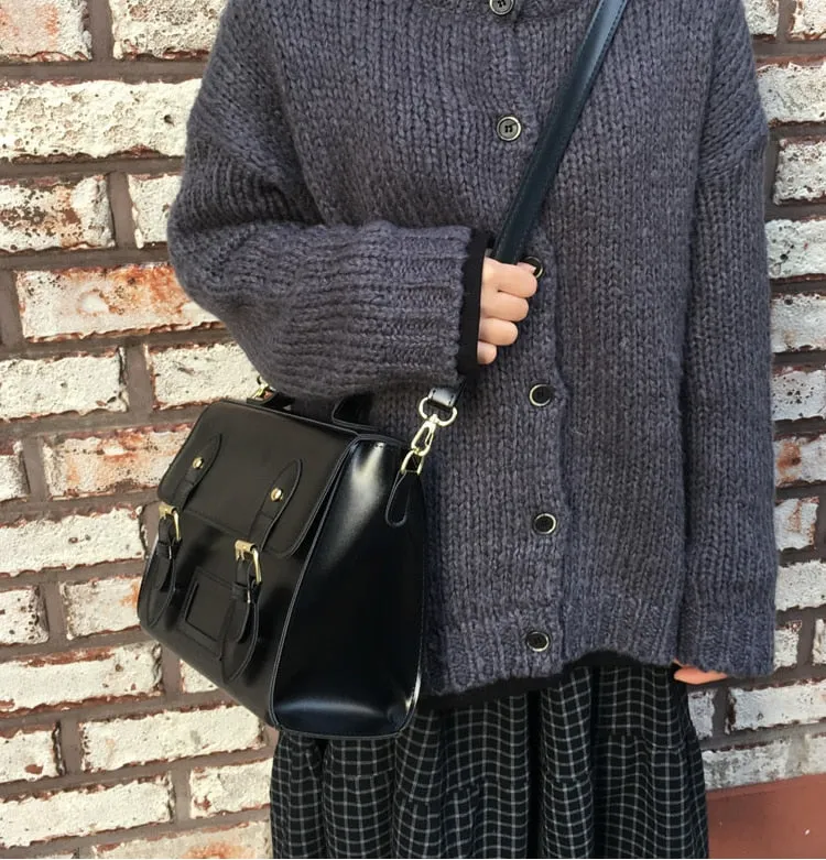 Caramel Retro Messenger Bag