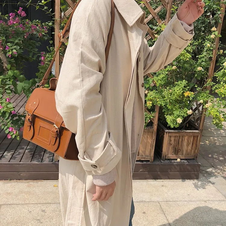 Caramel Retro Messenger Bag