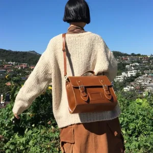 Caramel Retro Messenger Bag