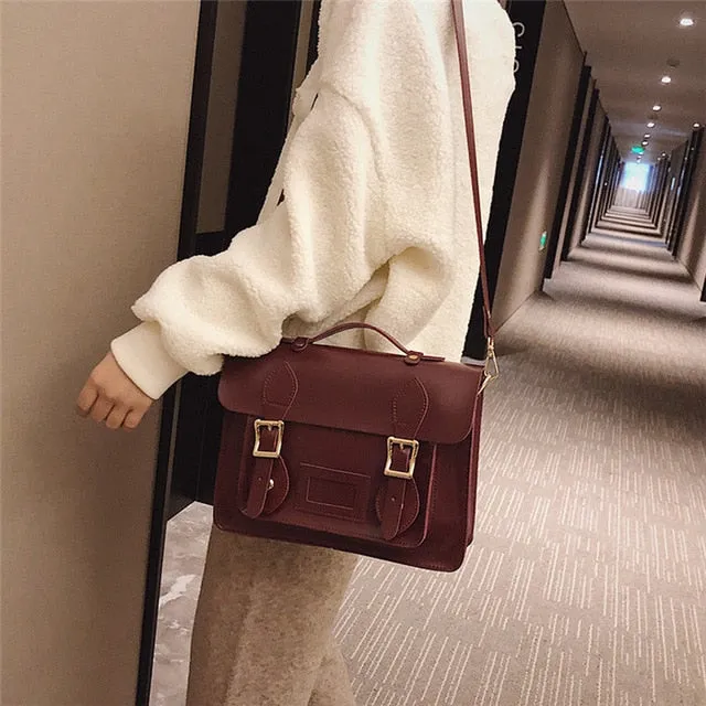 Caramel Retro Messenger Bag