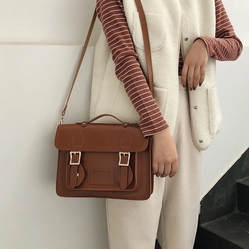 Caramel Retro Messenger Bag