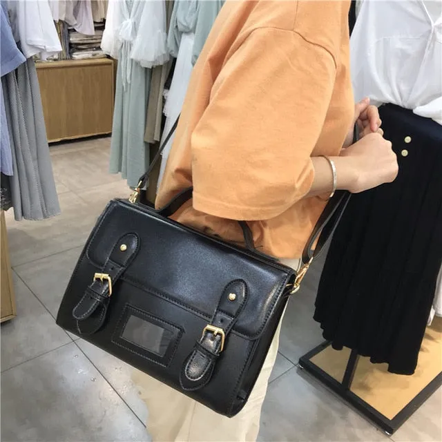 Caramel Retro Messenger Bag