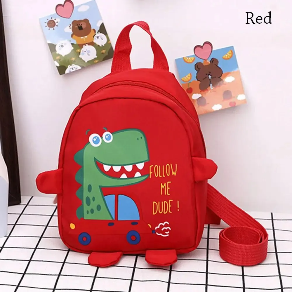 Cartoon Dinosaur School Backpacks for Kids Unisex