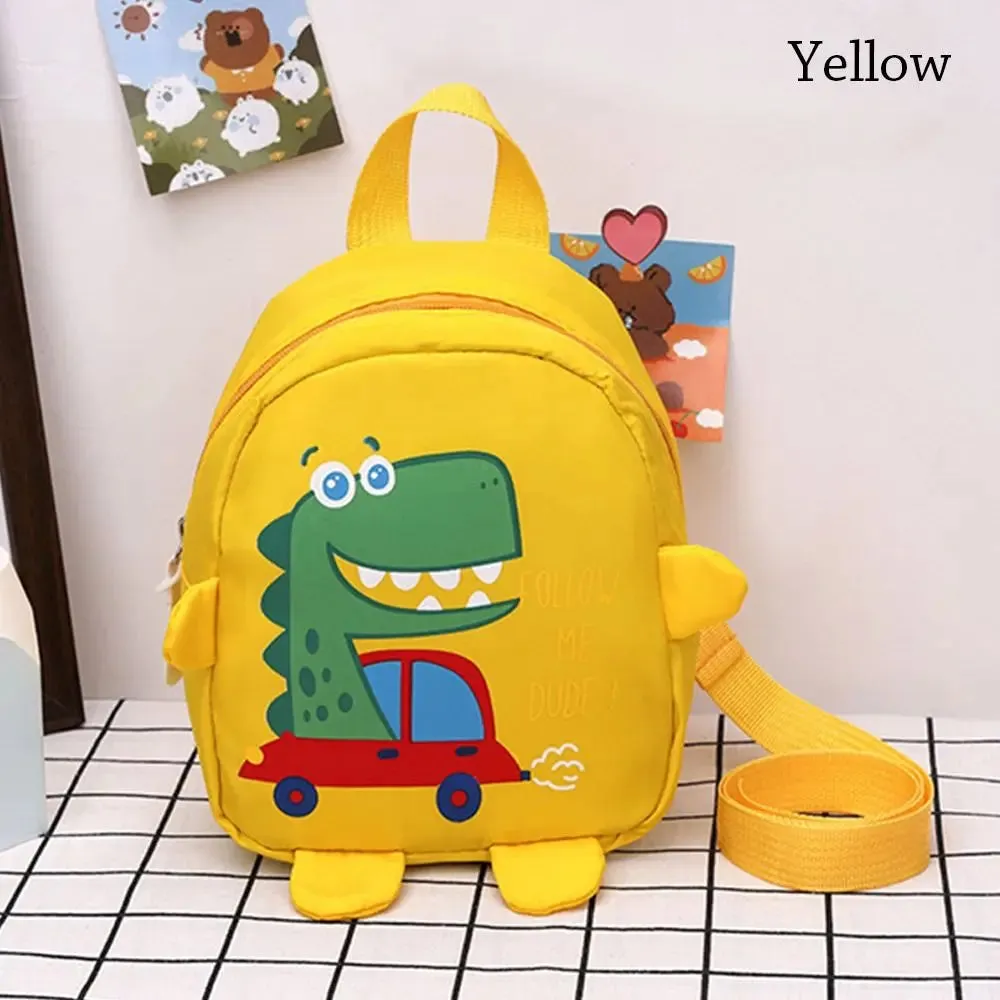 Cartoon Dinosaur School Backpacks for Kids Unisex