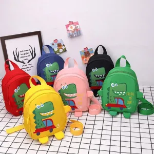 Cartoon Dinosaur School Backpacks for Kids Unisex