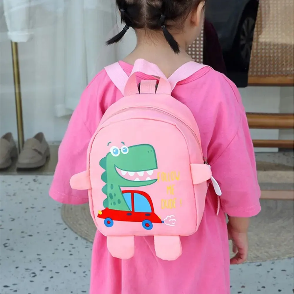 Cartoon Dinosaur School Backpacks for Kids Unisex