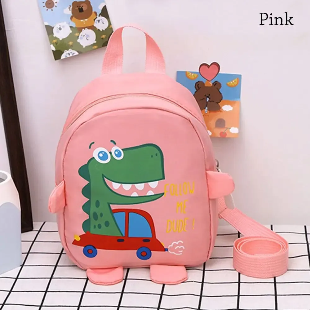 Cartoon Dinosaur School Backpacks for Kids Unisex