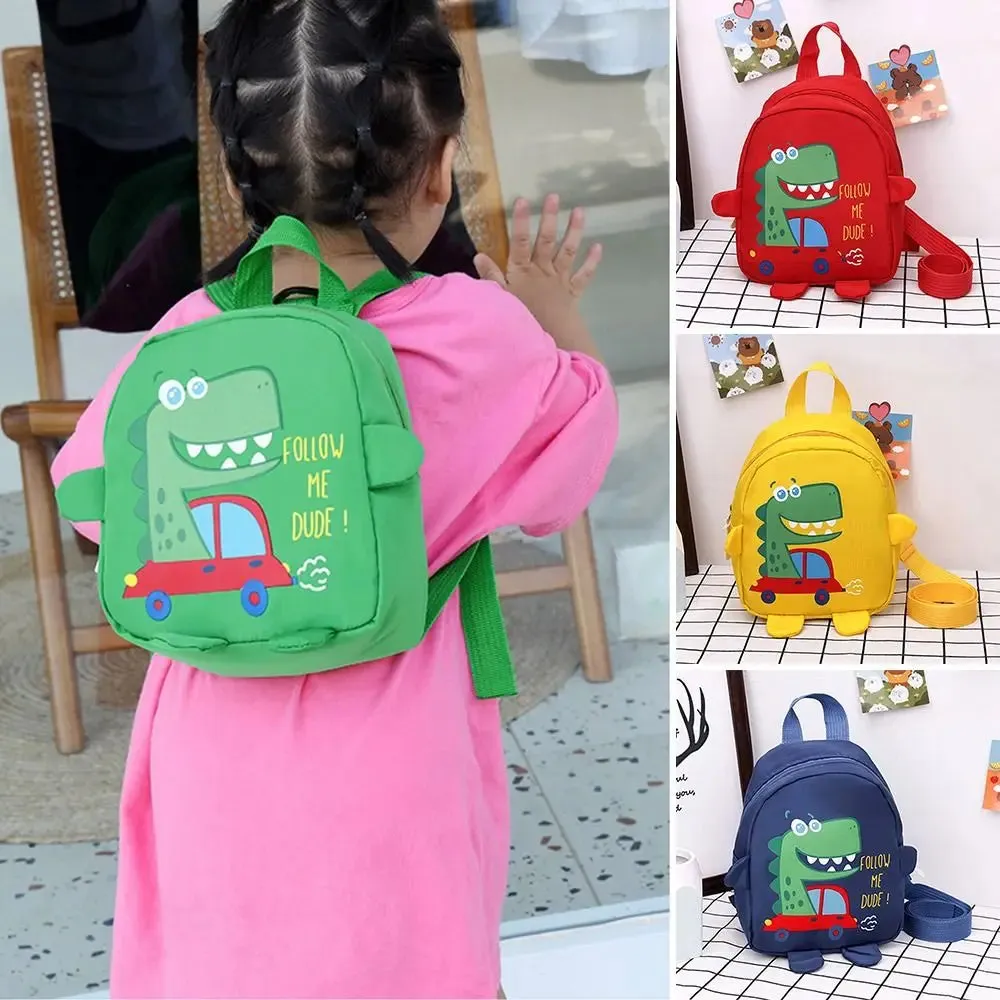 Cartoon Dinosaur School Backpacks for Kids Unisex