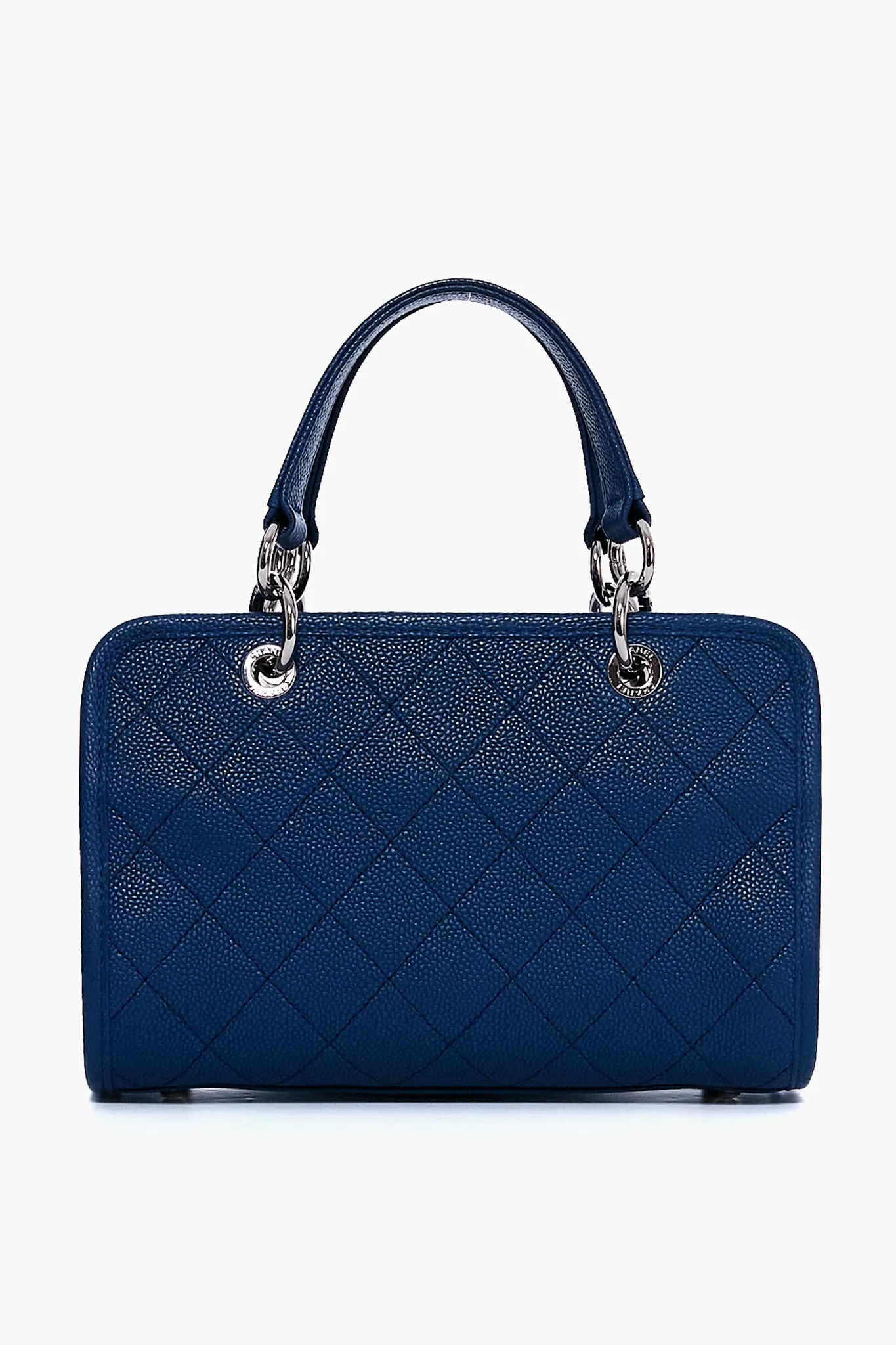 CHANEL Blue Caviar Stitched Shopping Tote