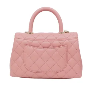 Chanel Coco Handle XS Green  S Handbag Top Handle Pink S GD G A92990
