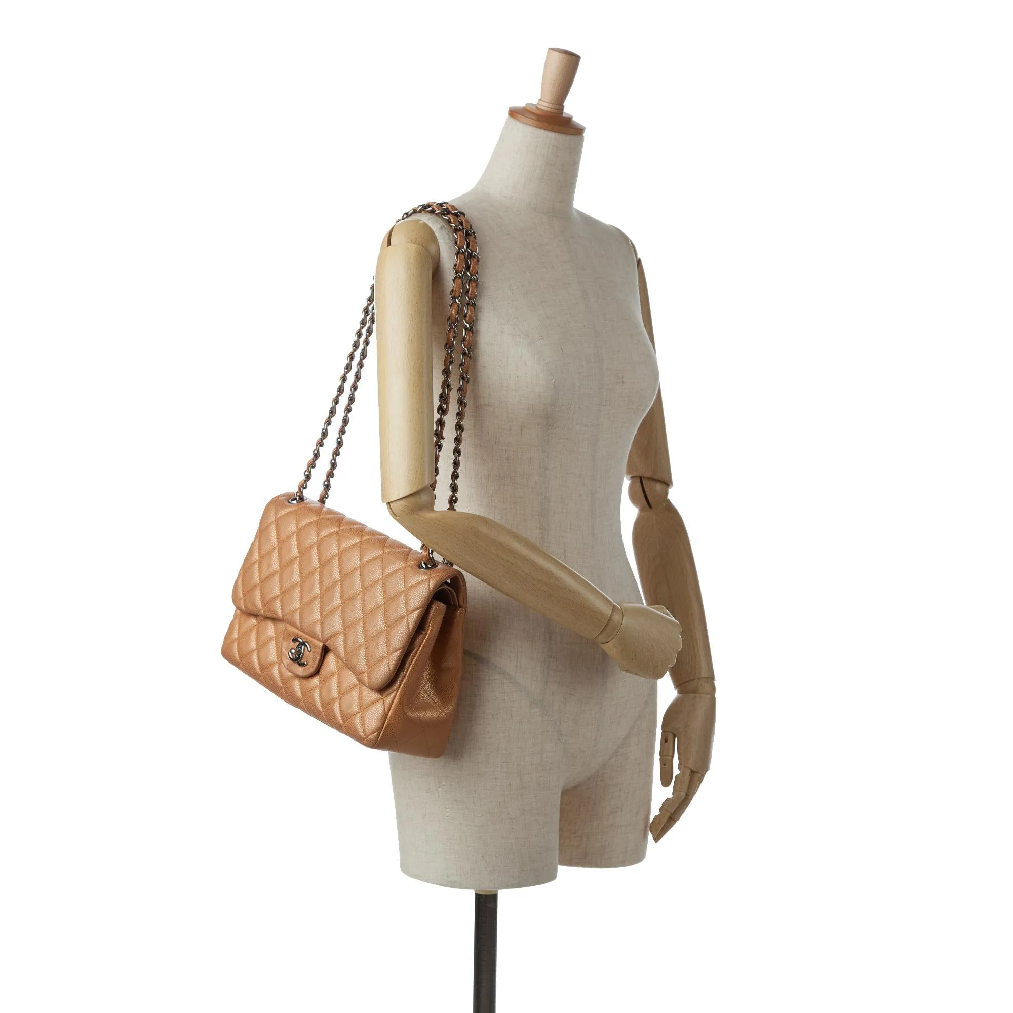 Chanel Jumbo Classic Caviar Double Flap Bag (SHG-YmUP1q)