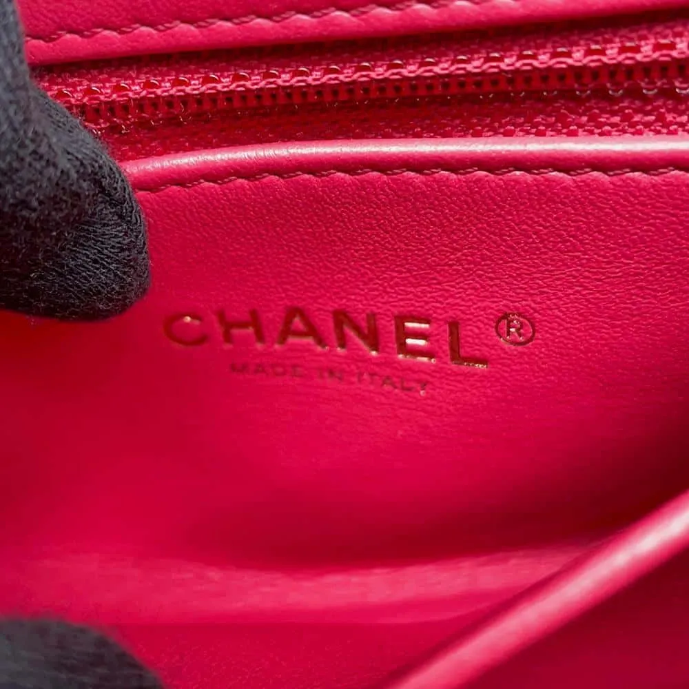 CHANEL Matelasse Top Handle 2wayBag Black AS2478 Crumple Lambskin