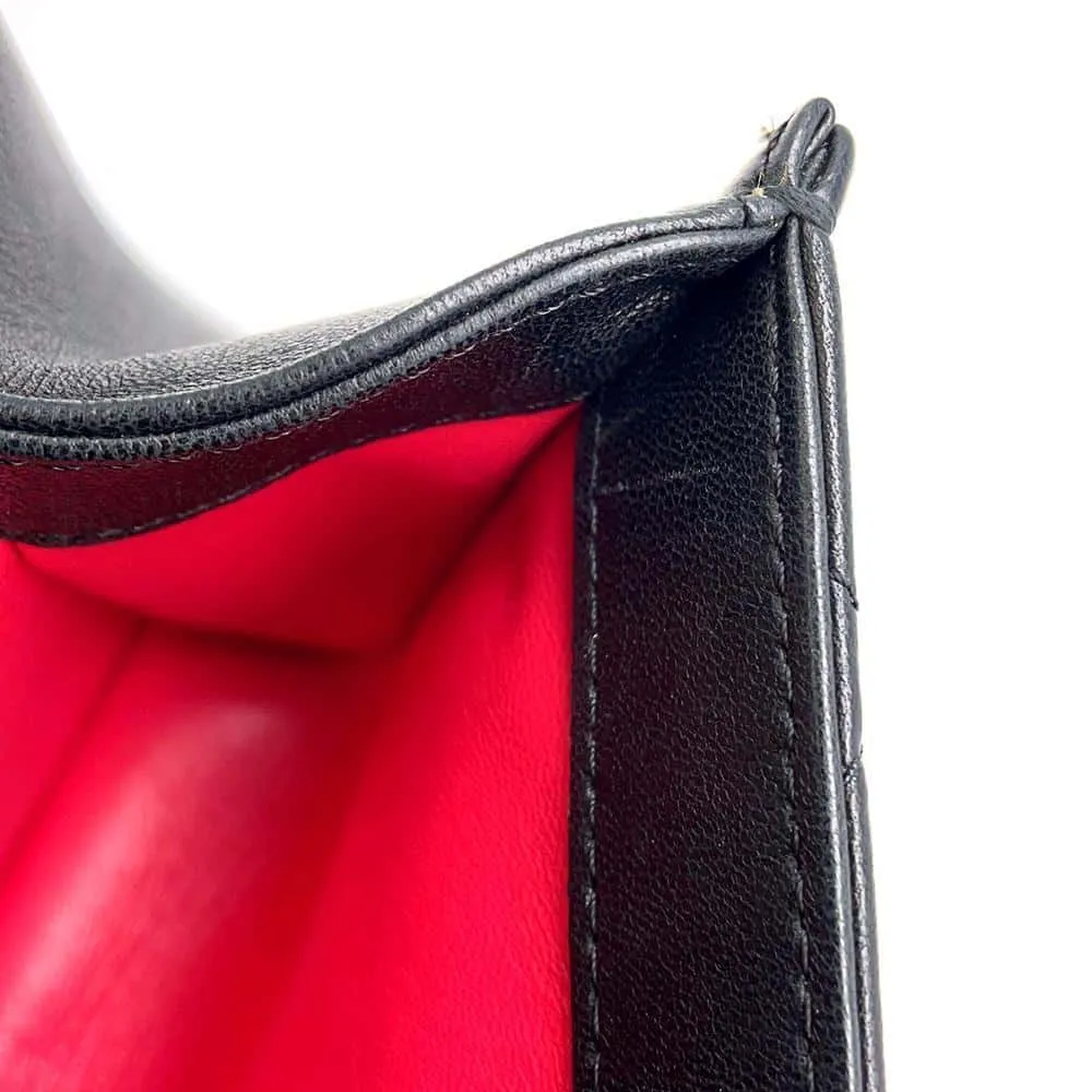 CHANEL Matelasse Top Handle 2wayBag Black AS2478 Crumple Lambskin