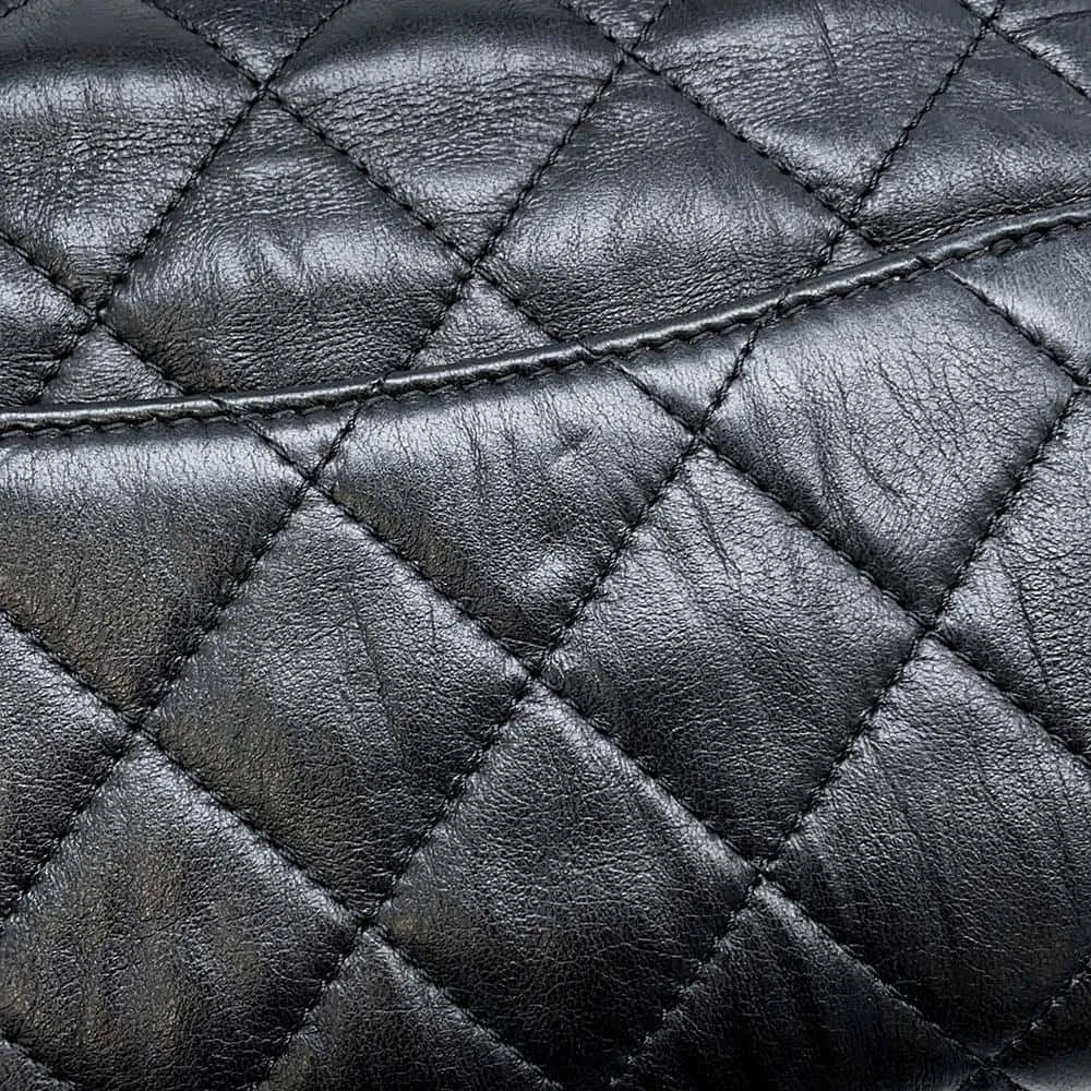 CHANEL Matelasse Top Handle 2wayBag Black AS2478 Crumple Lambskin