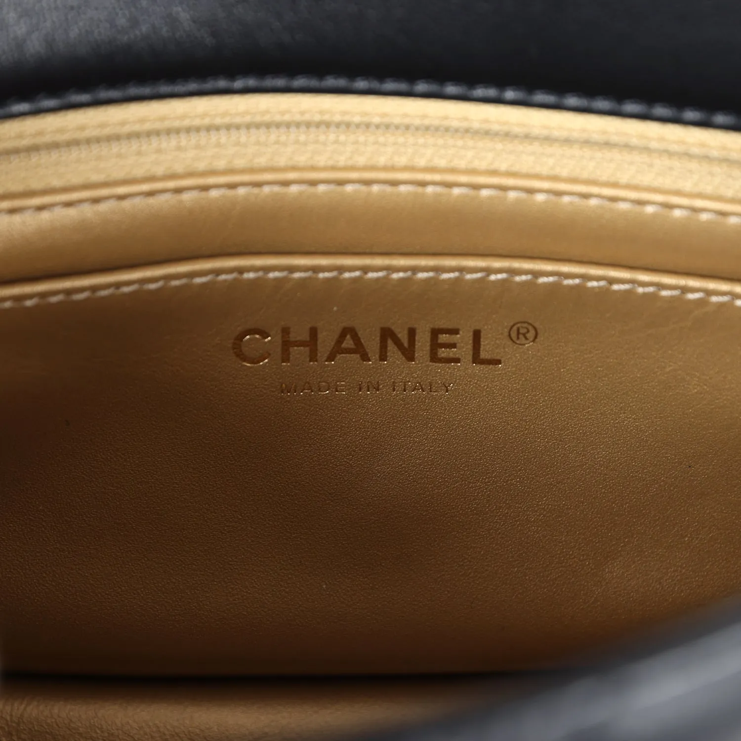 Chanel Mini Square Pearl Crush Flap Bag Black Lambskin Anitque Gold Hardware
